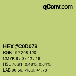 Código de color: HEX #C0D078 | qconv.com