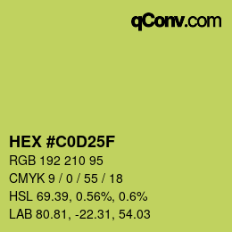 Farbcode: HEX #C0D25F | qconv.com