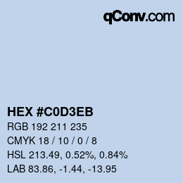 Color code: HEX #C0D3EB | qconv.com