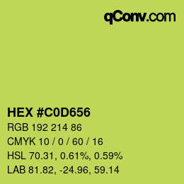 Color code: HEX #C0D656 | qconv.com