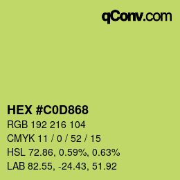 Color code: HEX #C0D868 | qconv.com