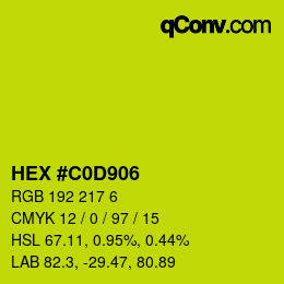 Color code: HEX #C0D906 | qconv.com
