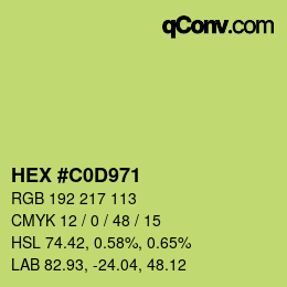Color code: HEX #C0D971 | qconv.com
