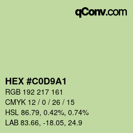 Color code: HEX #C0D9A1 | qconv.com