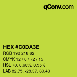 Código de color: HEX #C0DA3E | qconv.com