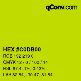 Color code: HEX #C0DB00 | qconv.com