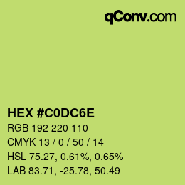 Color code: HEX #C0DC6E | qconv.com