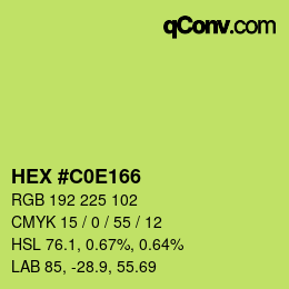 Color code: HEX #C0E166 | qconv.com
