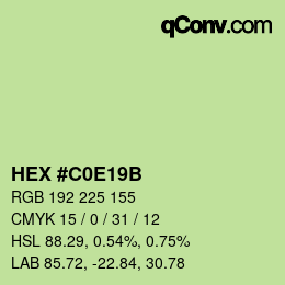 Farbcode: HEX #C0E19B | qconv.com
