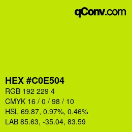 Color code: HEX #C0E504 | qconv.com
