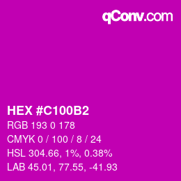 Color code: HEX #C100B2 | qconv.com