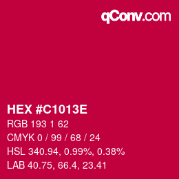 Color code: HEX #C1013E | qconv.com