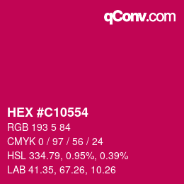 カラーコード: HEX #C10554 | qconv.com