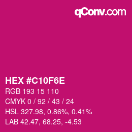 Color code: HEX #C10F6E | qconv.com