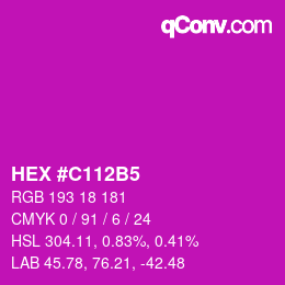 Color code: HEX #C112B5 | qconv.com