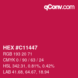 カラーコード: HEX #C11447 | qconv.com