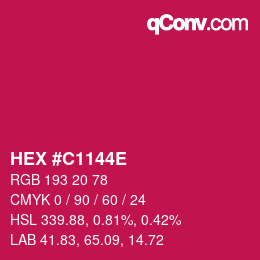 Color code: HEX #C1144E | qconv.com