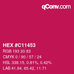 カラーコード: HEX #C11453 | qconv.com