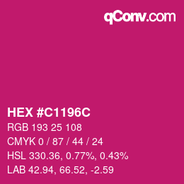 Color code: HEX #C1196C | qconv.com