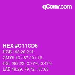 Farbcode: HEX #C11CD6 | qconv.com