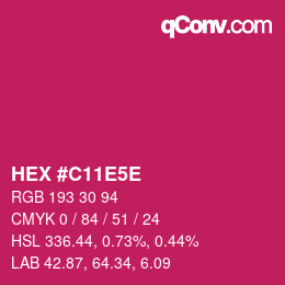Farbcode: HEX #C11E5E | qconv.com