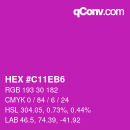 Color code: HEX #C11EB6 | qconv.com
