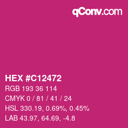 Color code: HEX #C12472 | qconv.com