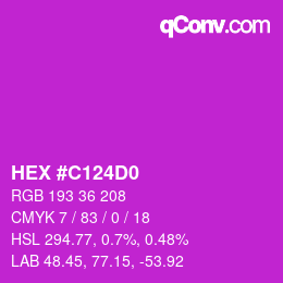 Color code: HEX #C124D0 | qconv.com