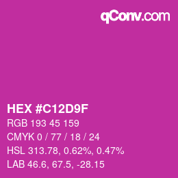 Color code: HEX #C12D9F | qconv.com