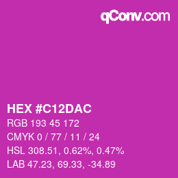 Color code: HEX #C12DAC | qconv.com
