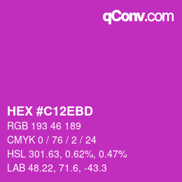 Color code: HEX #C12EBD | qconv.com