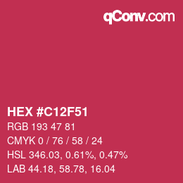 颜色代码: HEX #C12F51 | qconv.com
