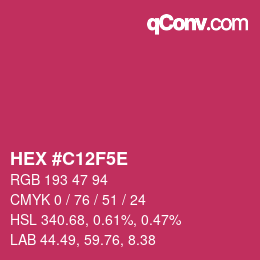 Color code: HEX #C12F5E | qconv.com