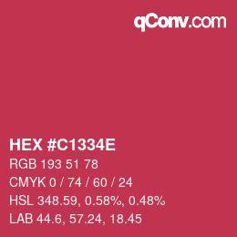 Color code: HEX #C1334E | qconv.com