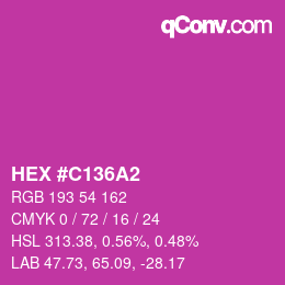 Color code: HEX #C136A2 | qconv.com