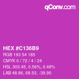 Color code: HEX #C136B9 | qconv.com