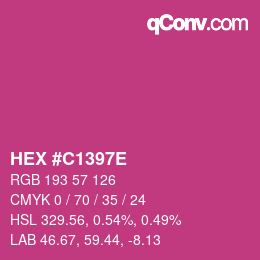 Color code: HEX #C1397E | qconv.com