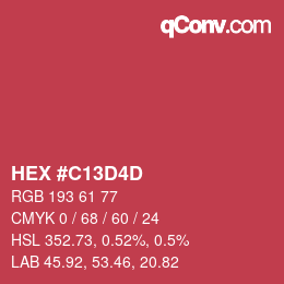 Color code: HEX #C13D4D | qconv.com