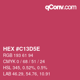 Color code: HEX #C13D5E | qconv.com