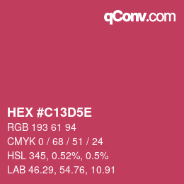 カラーコード: HEX #C13D5E | qconv.com