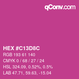 Color code: HEX #C13D8C | qconv.com