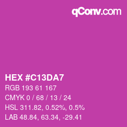 Color code: HEX #C13DA7 | qconv.com