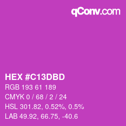 Color code: HEX #C13DBD | qconv.com