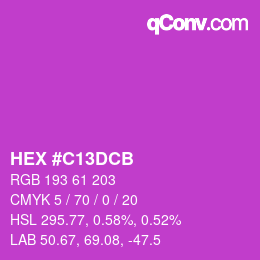 Color code: HEX #C13DCB | qconv.com