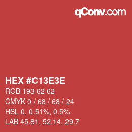 Color code: HEX #C13E3E | qconv.com