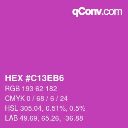 Color code: HEX #C13EB6 | qconv.com