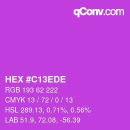 Color code: HEX #C13EDE | qconv.com