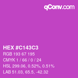 Color code: HEX #C143C3 | qconv.com