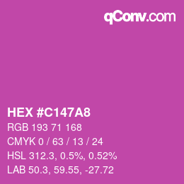Color code: HEX #C147A8 | qconv.com