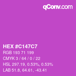 Color code: HEX #C147C7 | qconv.com